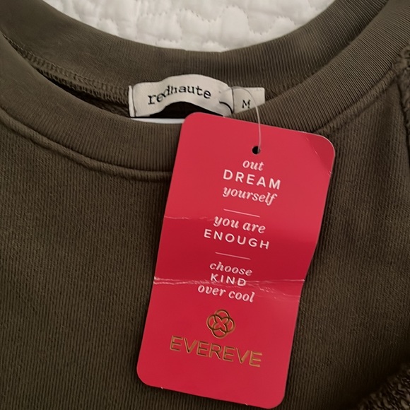 Evereve, olive green, asymmetrical, shoulder, cut out top - Picture 6 of 7